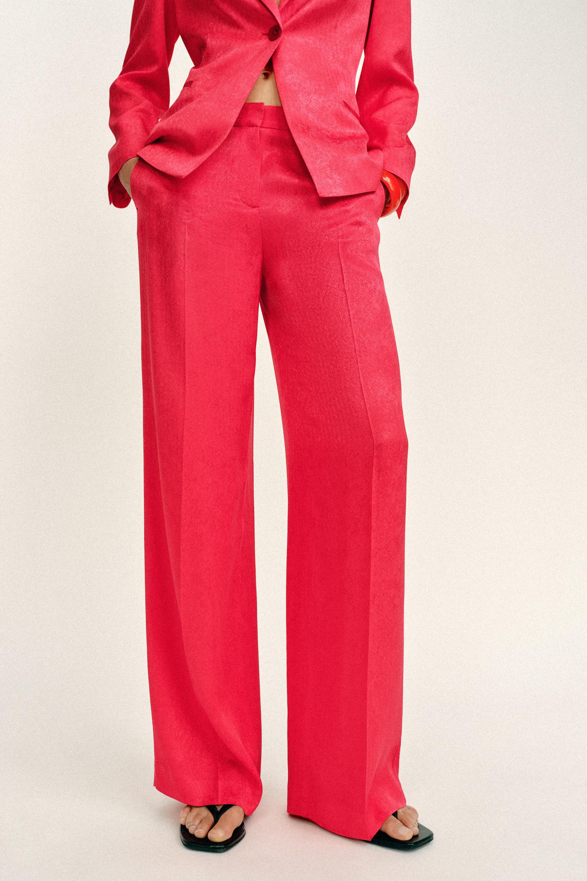 JACQUARD STRAIGHT LEG PANTS